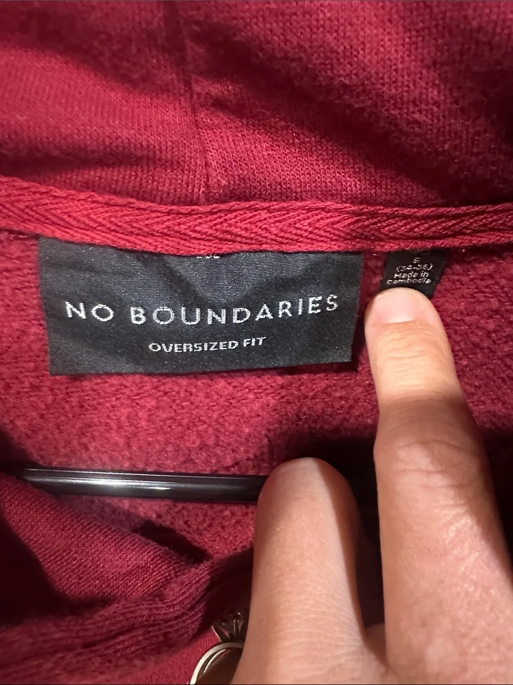 No Boundaries cozy burgundy